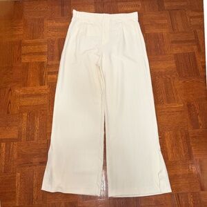 Zara Cream Wide Leg Dress Pants with Slits Size Women's Size XL